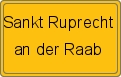 Ortsschild von Sankt Ruprecht an der Raab