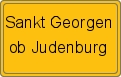 Ortsschild von Sankt Georgen ob Judenburg
