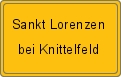 Ortsschild von Sankt Lorenzen bei Knittelfeld