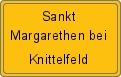 Ortsschild von Sankt Margarethen bei Knittelfeld