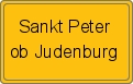 Ortsschild von Sankt Peter ob Judenburg