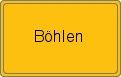 Ortsschild von Böhlen