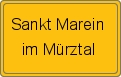 Ortsschild von Sankt Marein im Mürztal