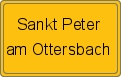 Ortsschild von Sankt Peter am Ottersbach