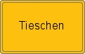 Ortsschild von Tieschen