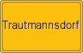 Ortsschild von Trautmannsdorf