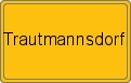 Ortsschild von Trautmannsdorf