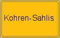 Ortsschild von Kohren-Sahlis
