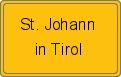 Ortsschild von St. Johann in Tirol