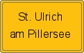 Ortsschild von St. Ulrich am Pillersee