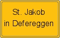 Ortsschild von St. Jakob in Defereggen