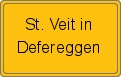 Ortsschild von St. Veit in Defereggen