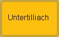 Ortsschild von Untertilliach