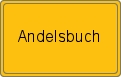 Ortsschild von Andelsbuch