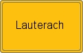 Ortsschild von Lauterach
