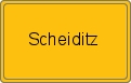 Ortsschild von Scheiditz