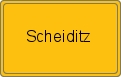 Ortsschild von Scheiditz