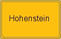 Ortsschild von Hohenstein