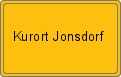 Ortsschild von Kurort Jonsdorf