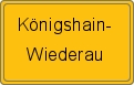 Ortsschild von Königshain-Wiederau
