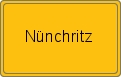 Ortsschild von Nünchritz
