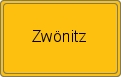 Ortsschild von Zwönitz
