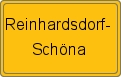 Ortsschild von Reinhardsdorf-Schöna