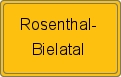 Ortsschild von Rosenthal-Bielatal