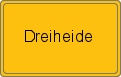 Ortsschild von Dreiheide