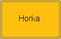 Ortsschild von Horka