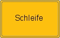 Ortsschild von Schleife