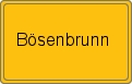 Ortsschild von Bösenbrunn