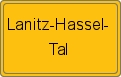 Ortsschild von Lanitz-Hassel-Tal