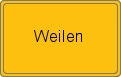 Ortsschild von Weilen