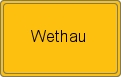 Ortsschild von Wethau