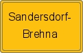 Ortsschild von Sandersdorf-Brehna