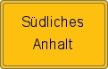 Ortsschild von Südliches Anhalt