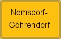 Ortsschild von Nemsdorf-Göhrendorf