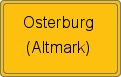 Ortsschild Osterburg (Altmark)