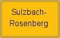 Ortsschild von Sulzbach-Rosenberg