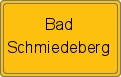Ortsschild von Bad Schmiedeberg