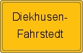 Ortsschild von Diekhusen-Fahrstedt