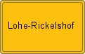 Ortsschild von Lohe-Rickelshof