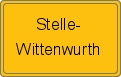 Ortsschild von Stelle-Wittenwurth
