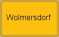 Ortsschild von Wolmersdorf