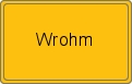 Ortsschild von Wrohm