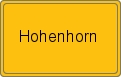 Ortsschild von Hohenhorn