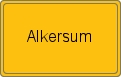 Ortsschild von Alkersum