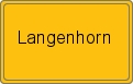 Ortsschild von Langenhorn