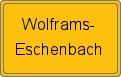 Ortsschild von Wolframs-Eschenbach